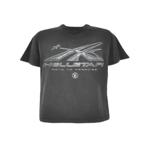 Black-Hellstar Chrome Logo T-Shirt