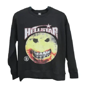New Black Hellstar Emoji Shirt Long Sleeve