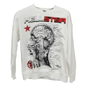 New White Hellstar Brain Logo Shirt For Men & Women