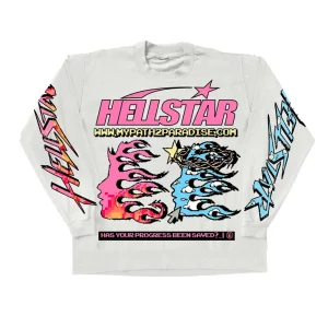 HELLSTAR PIXEL LONG SLEEVE LS CREAM SHIRT