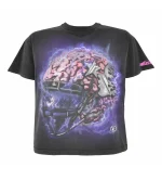 HELLSTAR STUDIOS BRAIN HELMET TEE FADED BLACK