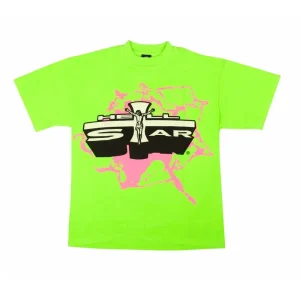 HELLSTAR STUDIOS JESUS EMBLEM LIME NEON GREEN TEE