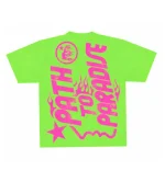 HELLSTAR STUDIOS JESUS EMBLEM LIME NEON GREEN TEE