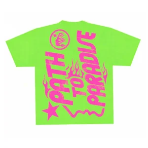 HELLSTAR STUDIOS JESUS EMBLEM LIME NEON GREEN TEE