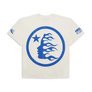 Hellstar Beat Us T-Shirt White Blue